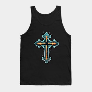 Christian Cross, abstract cross Tank Top